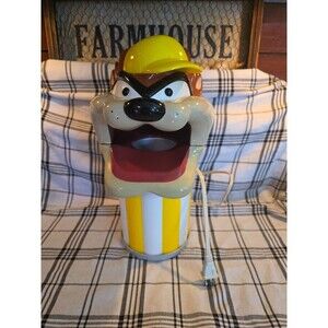 Vintage Taz Tasmanian Devil‎ Popcorn Popper Machine Yellow Hard Hat Looney Tunes